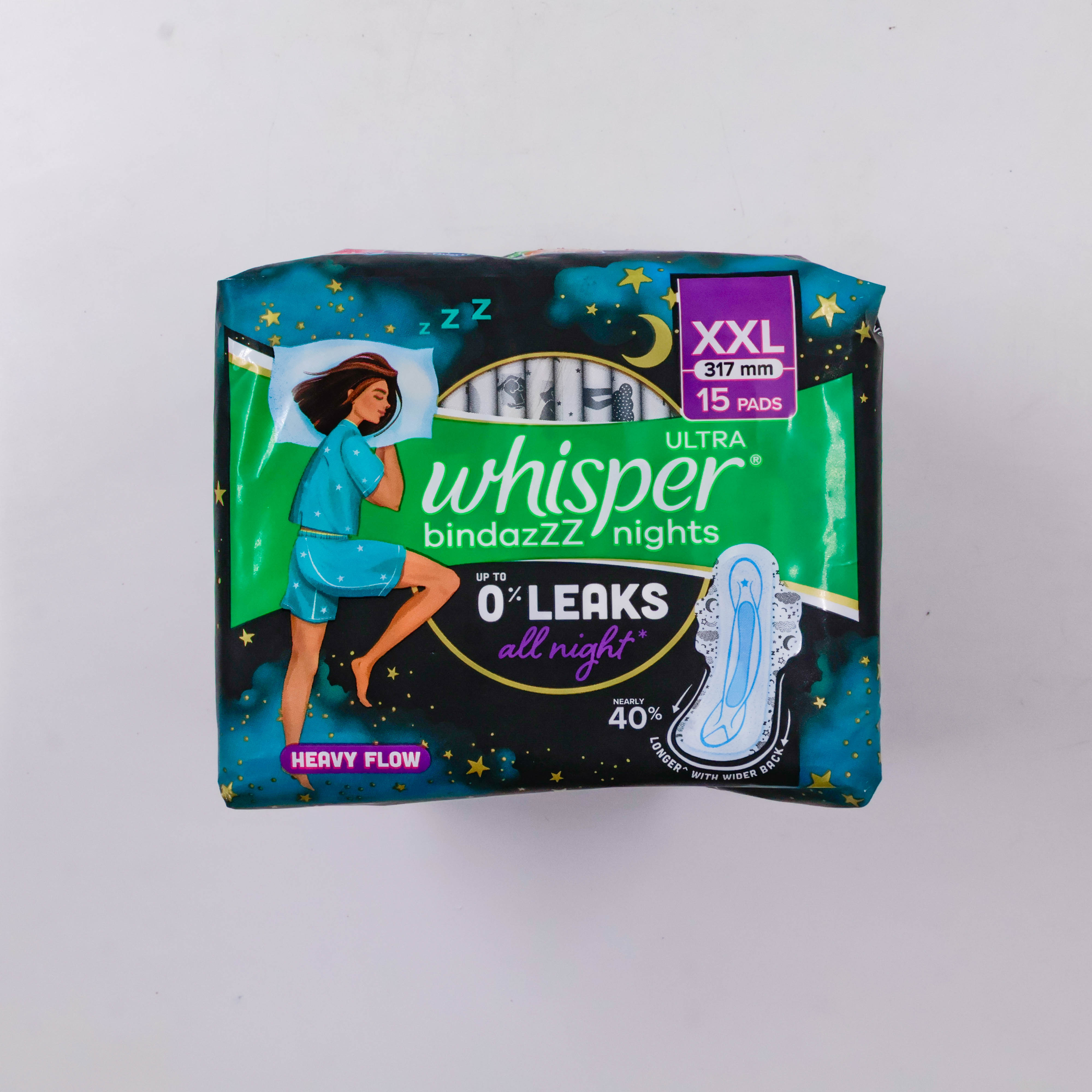 Whisper Ultra Bindazzz Nights Xxl 15PC